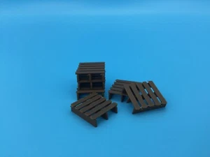 6 pc Brown PALLET Set - S Scale - 1:64 - Pallets - Made in the USA!  - Picture 1 of 7