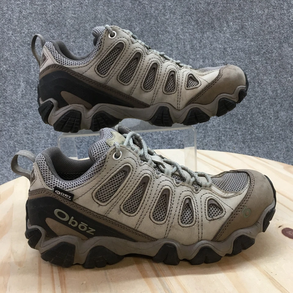 Oboz Shoes Womens 10 Sawtooth II Hiking Sneakers Brown Green Leather Waterproof - Image 1 of 4