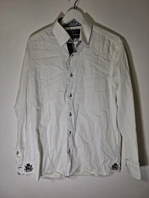 Coogi Button Down Shirt Men's Medium White  Long Sleeve Cotton Designer - Image 1 of 4