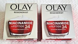 Olay Regenerist Niacinamide + Peptide24 Hydrating Moisturizers (Lot of 2 Jars)
