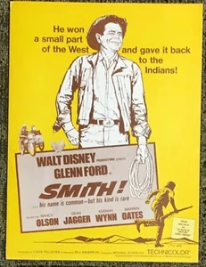 Glenn Ford es "SMITH!" Un héroe para los indios en el viejo oeste 16 pg libro de prensa - Imagen 1 de 4