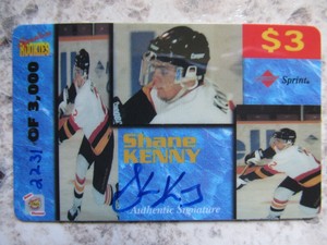 Owen Sound Shane Kenny Signed Autographed 1996 Sprint Card Mint