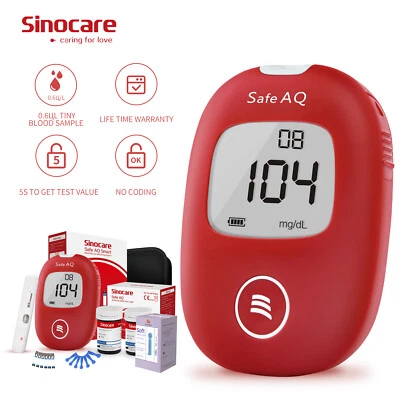 Sinocare Safe AQ Smart Diabetes Messgerät Set Blutzuckermessgerät Teststreifen - Bild 1 von 4