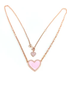 New in Gift Box PANDORA 389279C01 Rose Gold Pink Swirl Heart Pendant Necklace - Picture 1 of 2