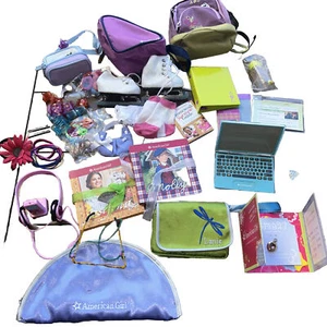Muñeca Americana Accesorios Bolsas Escolares Mochila Laptop Patines Libros para el Cabello Etc - Imagen 1 de 20