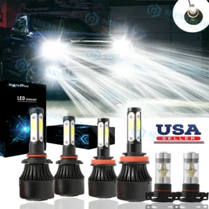 LED Headlights Kit High Low Fog Light 6000K Bulbs for GMC Sierra 1500 2500 3500 - Picture 1 of 16