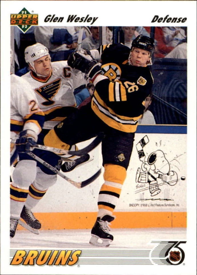 1991-92 Upper Deck #370 Glen Wesley NM-MT Bruins  - Image 1 of 1