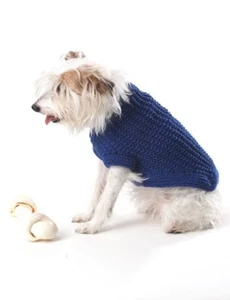 (P5) KNITTING PATTERN - EASY TO KNIT RIBBED ARAN DOG COAT SIZES - S ,M, L ,XL - Picture 1 of 1