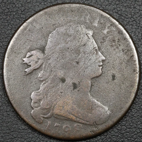 1798 2nd Hairstyle Draped Bust Copper Large Cent (Slight Die Rotation Error) Cover
