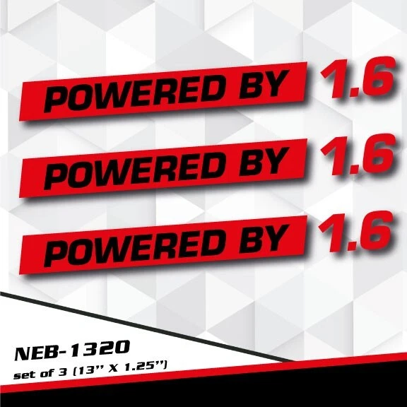 POWERED BY 1.6L Decal Sticker for Acura EL Civic Nissan Sentra mini  NEB-1320 Foto 1 de 1