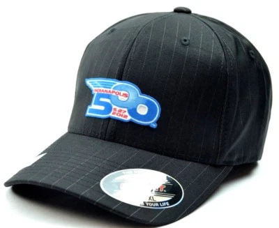 Indianapolis Indy 500 Grand Prix 2012 Carrera Evento Rayas Negro L/XL Flex Fit Sombrero Foto 1 de 4