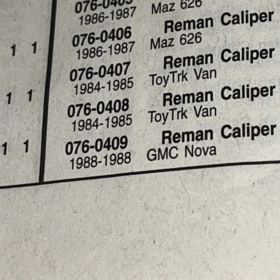 Brake Caliper 076-0409 Beck/Arnley reman fits 88-98 Toyota, GM FREESHIP 19-B1009 - Image 1 of 1