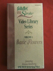 FOLK ART ONE STROKE VIDEO LIBRARY SERIES VOL. 1: BASIC FLOWERS. NEW (314) - Picture 1 of 1