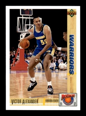 1991-92 Upper Deck Rookie Standouts # R21 Victor Alexander Golden State Warriors - Image 1 of 2
