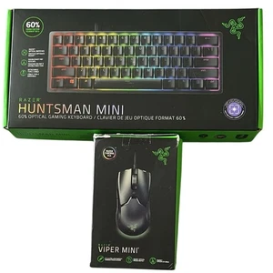 BUNDLE Razer MINI Huntsman 60% Keyboard & Razer Mini Viper Mouse RGB Black -NEW - Picture 1 of 5