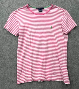 Ralph Lauren Golf Damen Rosa Gestreiftes Top Größe SP Kurzarm - Bild 1 von 8