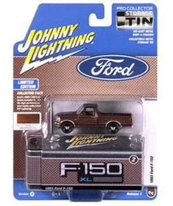 Johnny Lightning Collectors Tin - Camioneta Ford F-150 XL 1993 (Moca mediana - Imagen 1 de 2