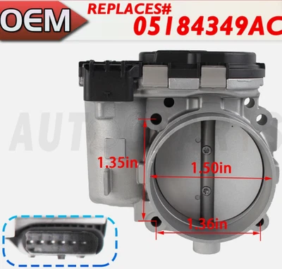 Cuerpo de acelerador genuino Jeep 05184349A usado para Dodge Ram Chrysler Mopar 2011-2020 Foto 1 de 4