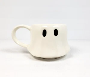 Way To Celebrate! Home White Black Ghost Halloween Stoneware Mug Cup - Picture 1 of 5