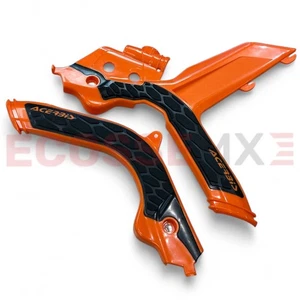 KTM SX125 SX150 SX250 ACERBIS X-GRIP FRAME GUARDS ORANGE 2019-2022 - Picture 1 of 5