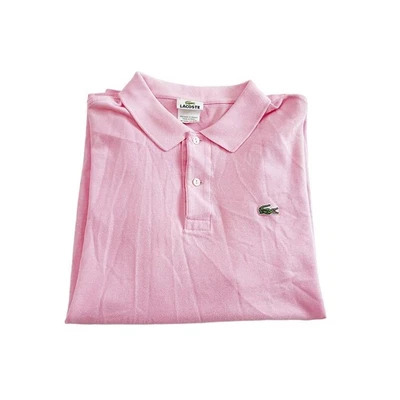 Polo rosa texturizado con botones Lacoste talla 6 Foto 1 de 4