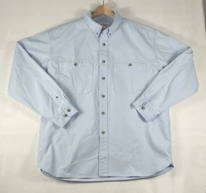 FIlson 12021 Thick Cotton Canvas Button Down Longsleeve Shirt Sky Blue Sz L - Bild 1 von 10