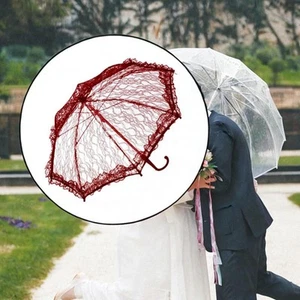 Mini Embroidery Lace Decorative Umbrella Diameter 50cm for Concert Theatre - Picture 1 of 18