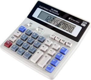 Desk Calculator Large 12 Digit Display Dual Power Basic Calculator Desktop New - Picture 1 of 12