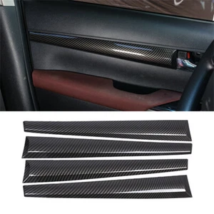 4×Carbon Fiber ABS Interior Door Panel Cover Fit For T@yota Hilux Revo 2015-2021 - Picture 1 of 7