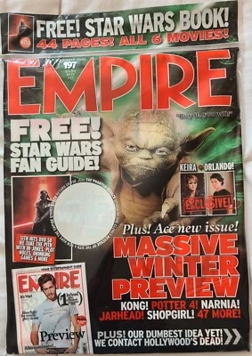 EMPIRE MAGAZINE # 197 SEALED NOVEMBER 2005  FREE STAR WARS BOOK . - Image 1 of 4