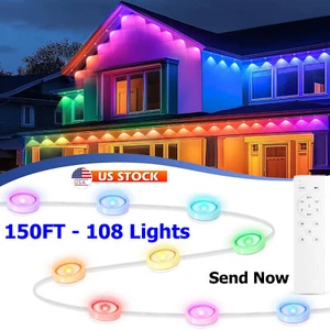 150ft with 108 LED Eaves Light,IP67 Waterproof for Halloween Decoration,Chritmas - Picture 1 of 19