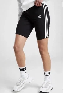 NWT ADIDAS ORIGINALS GIRLS 3 STRIPE TREFOIL CYCLING SHORTS ~ YOUTH MEDIUM FM5682 - Picture 1 of 4