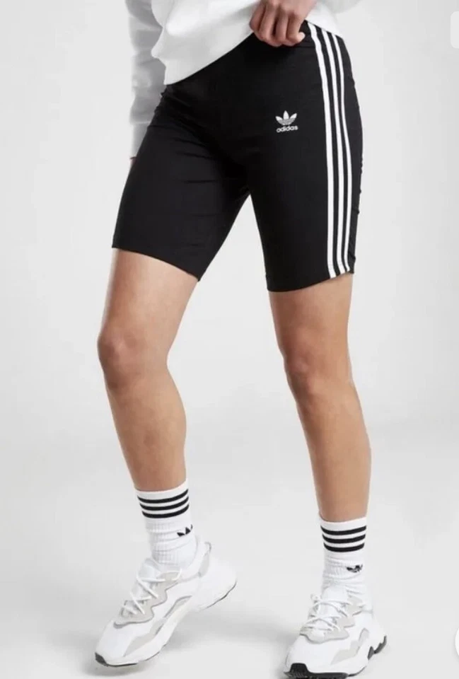 adidas Originals Trefoil Logo High Waisted Leggings Size XS Blue Fq6820