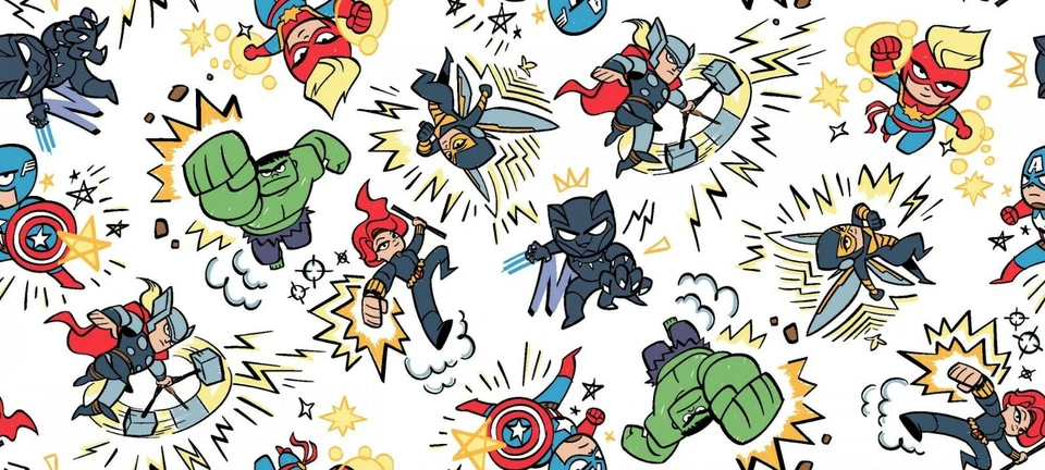Springs Creative Marvel Avengers Marvel Kapow Cotton Fabric by the Yard - Image 1 of 1