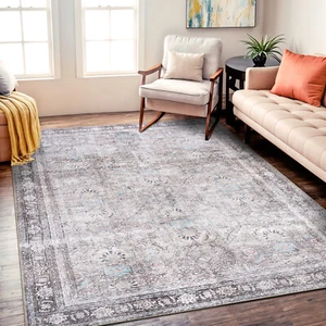 Rugshop Area Rug Vintage Inspired Machine Washable Non Slip Living Room Rugs 5x7 - Picture 1 of 10
