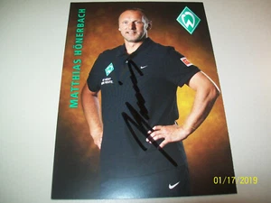 TARJETA AUTÓGRAFO WERDER BREMEN MATTHIAS HÖNERBACH TEMPORADA 09/10 ORIGINAL FIRMADA - Imagen 1 de 1
