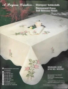 A Progress Creation #1400/42 Sparkling Rose 50 x 70 Tablecloth - X Stitch Kit  - Picture 1 of 1