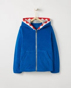 Hanna Andersson Kid's Zip up Sunsoft Terry Shark Hoodie In Royal Blue - Picture 1 of 1