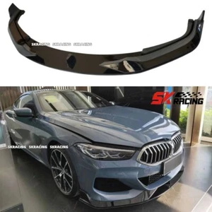 BMW Serie 8 M850i M-Sport G14 G15 G16 2020-23 negro brillante labio delantero parachoques - Imagen 1 de 8