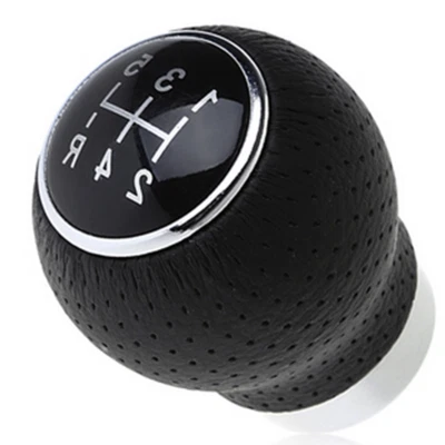 Accessory Aluminum Manual 5 Speed Car Gear Shift Knob Shifter Ball Leather NEW - Image 1 of 4