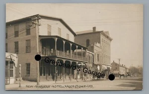 RPPC New Hindman Hotel HAGERSTOWN IN Vintage Real Photo Postcard - Picture 1 of 2