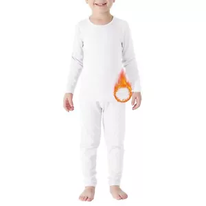 Girls Underwear Kids Thermal Underwears Toddler Winter Base Layer Long Johns ... - Picture 1 of 5