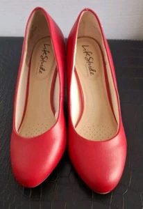 LifeStride Women's Parigi, Fire Red Heirlo Pumps 2" Heel, Size 6W - Picture 1 of 11