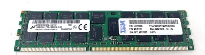 IBM RAM 16GB 2RX4 DDR3 PC3L-10600R-9-13-E2 / 1333MHz /IBM 49Y1565 MEMORIA SERVER - Immagine 1 di 4