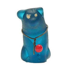 TINY 1930 CRACKER JACK PRIZE CZECH GLASS CAT KITTEN OR BEAR CZECHOSLOVAKIA CHARM - Picture 1 of 7