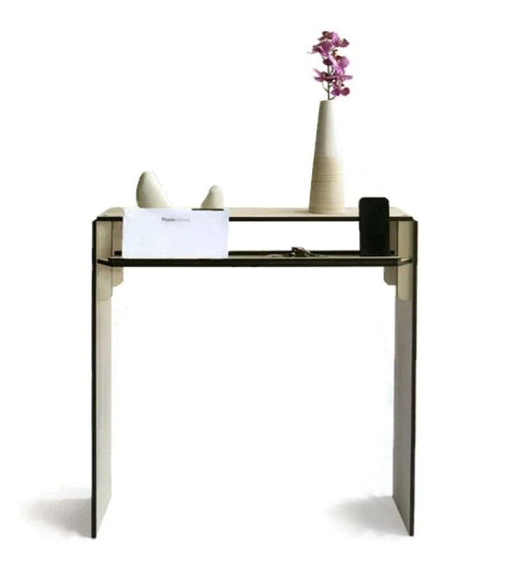 Narrow Wooden Console Table with Storage Shelf for Hallway Slim Contemporary - Image 1 of 4