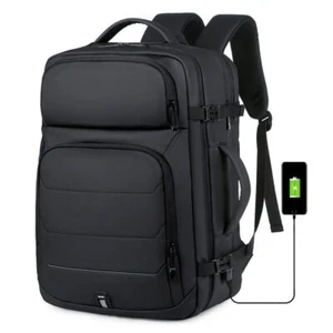 Men's Expandable Backpack Luggage Waterproof Business Travel School Bag - Picture 1 of 11