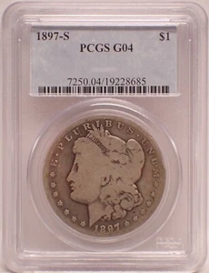 1897-S Morgan Dollar PCGS G04 ~ Gen 4.4 ~ Scarce, Pop 6 in G4 - Picture 1 of 4