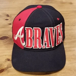 Vintage Atlanta Braves Starter Hat Cap Snapback Wool Tri Power Natural MLB - Picture 1 of 11