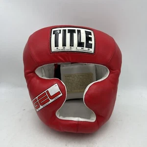 Title Boxing Gel World Full Face Training Headgear - Red - Picture 1 of 8